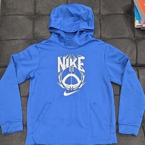 Nike Vibrant Blue Hoodie with Football Logo